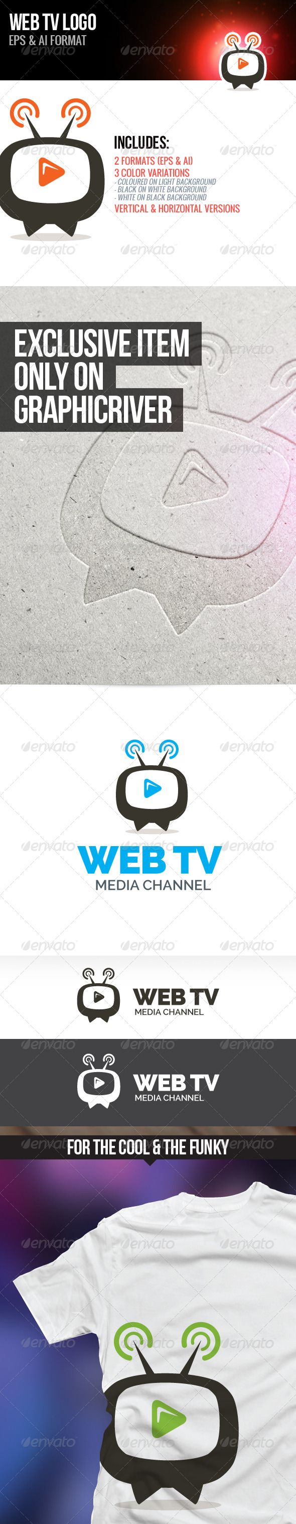 Web TV Logo - Objects Logo Templates