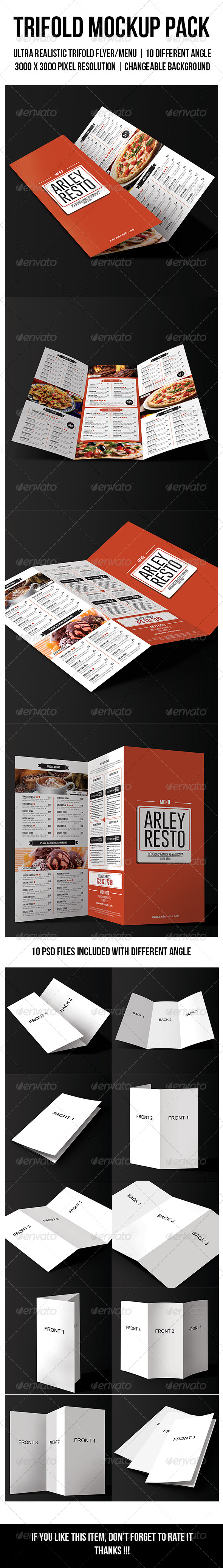 Trifold Mockup Pack - Flyers Print