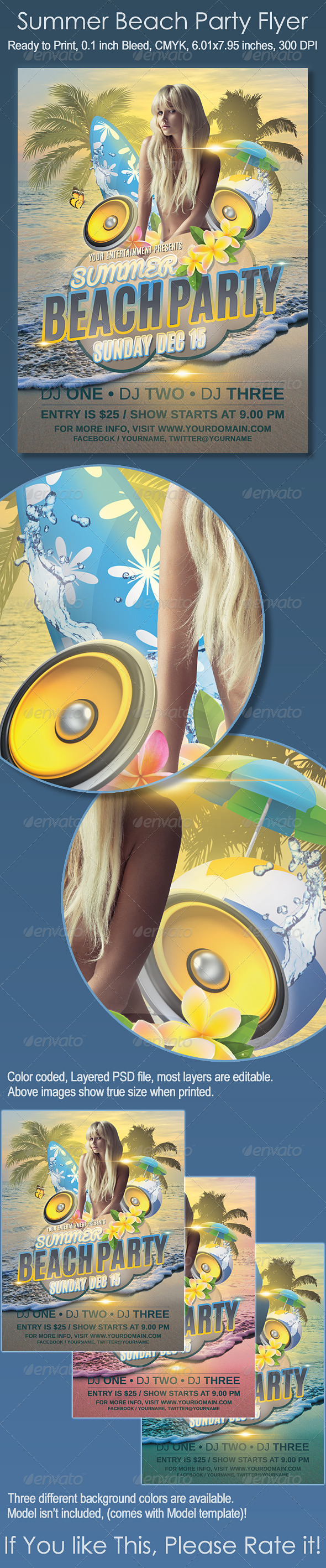 Summer Beach Party Flyer - Holidays Events