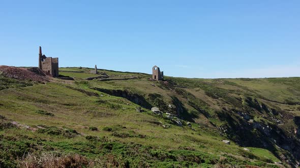 The Poldark famous tin and copper mine location known as wheal leisure ...