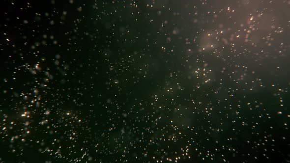 Abstact Festive Dark and Golden Champagne Particle Background Loop