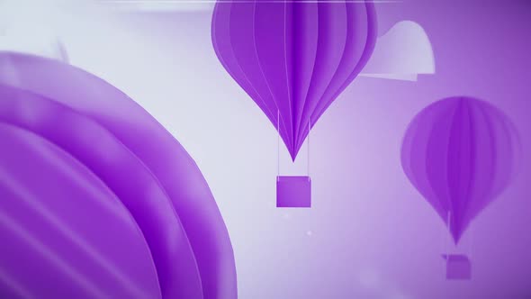Abstract 3d Kids Purple Background