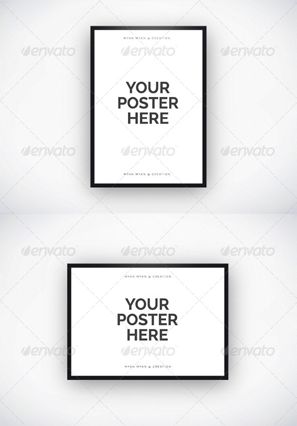Download Poster Mockup A3 A4 By Myanismmm Graphicriver