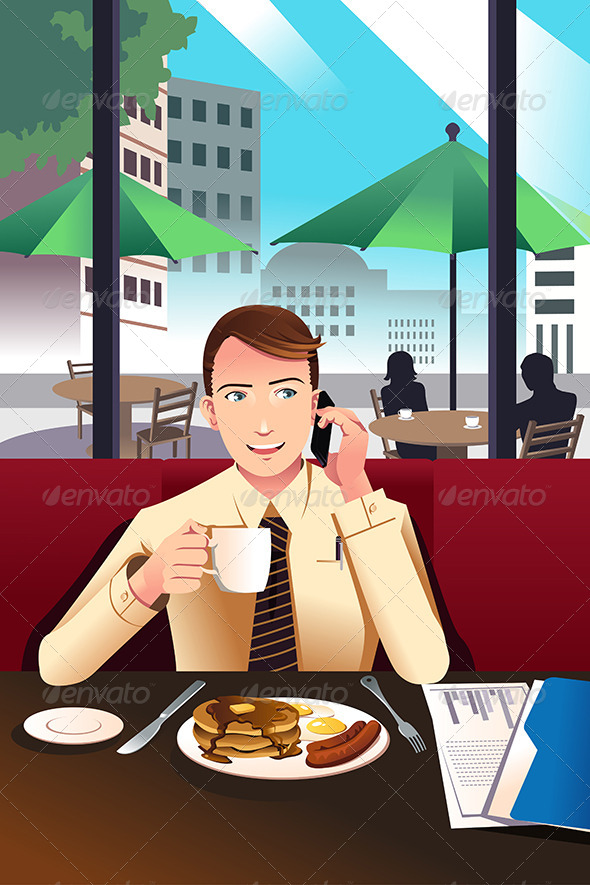 Businessman on the Phone - Business Conceptual