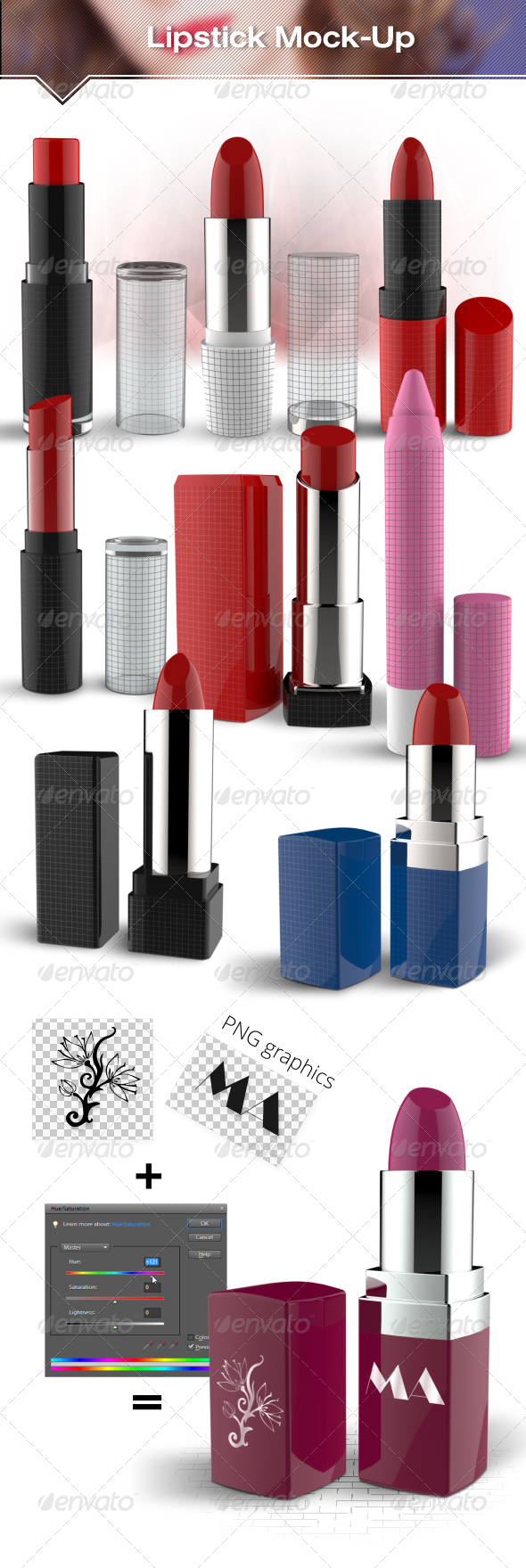 Lipstick Mockup - Beauty Packaging