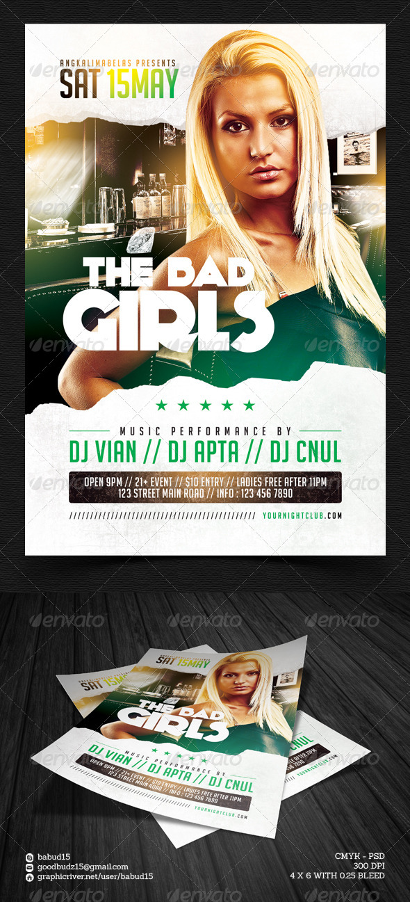 The Bad Girl Flyer Template - Events Flyers
