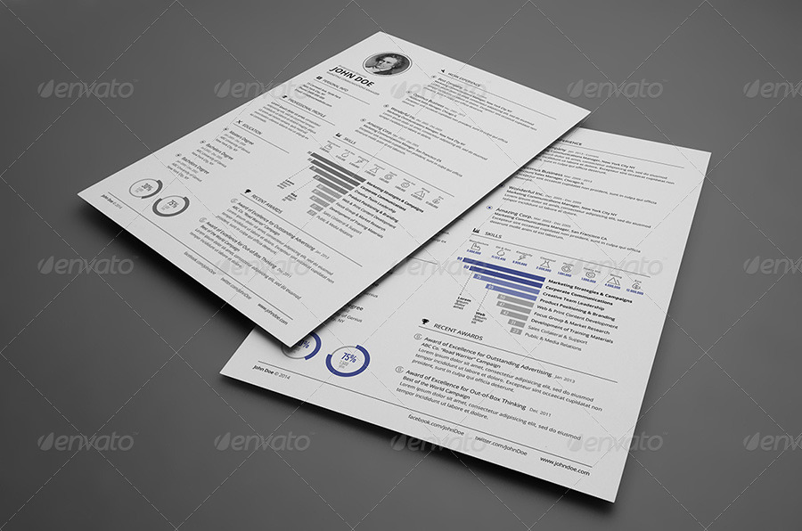 clean resume cover letter by shinypixel graphicriver