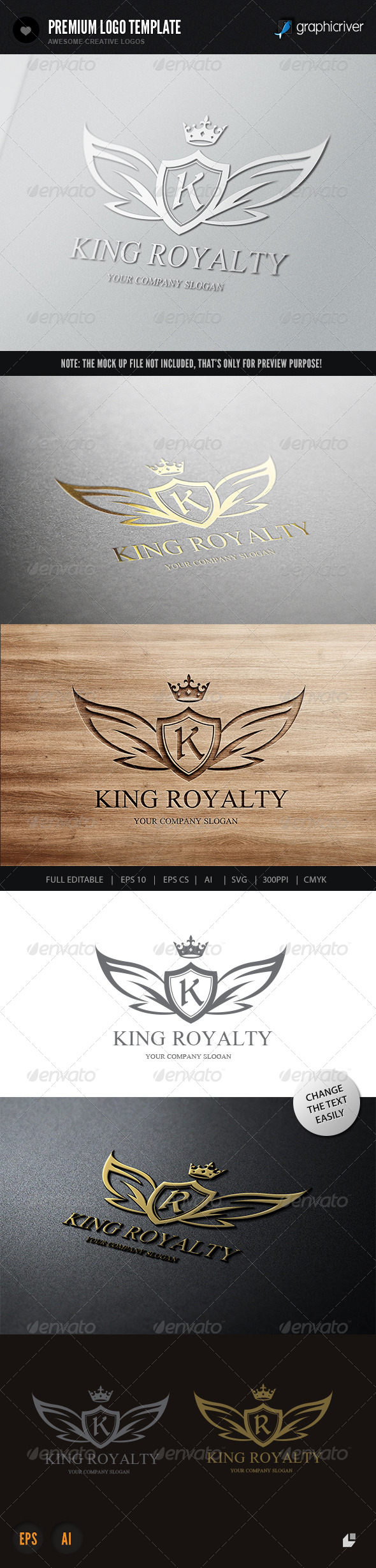 King Royalty - Crests Logo Templates