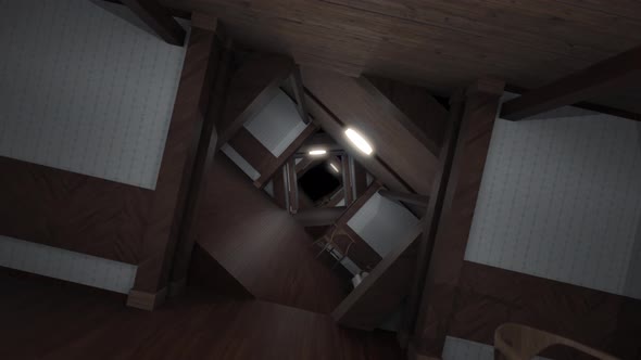 Endless long corridor in a form of surreal tunnel alt