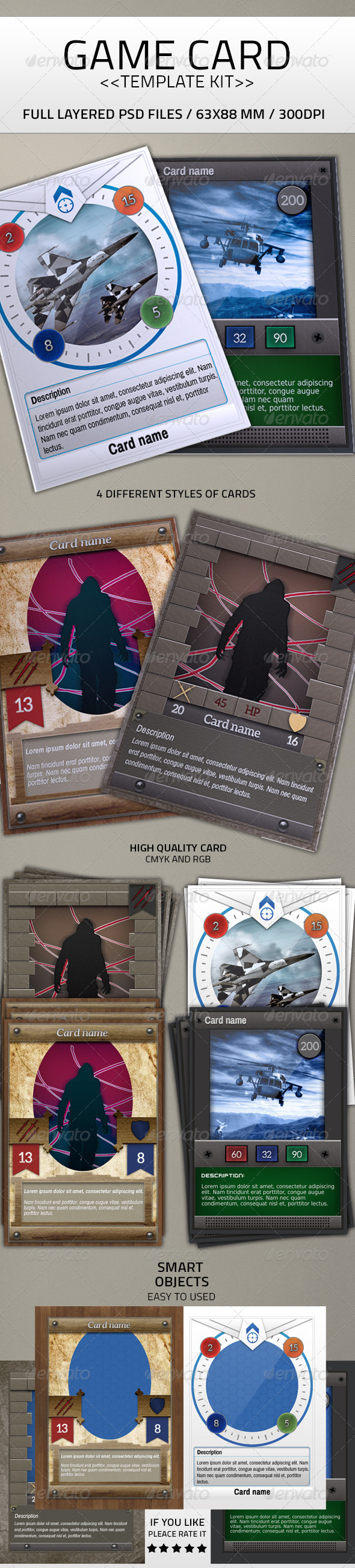 Card Game Kit Template - Miscellaneous Print Templates