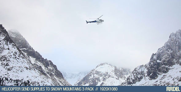 Helicopter Send Supplies to Snowy Mountains 3-Pack