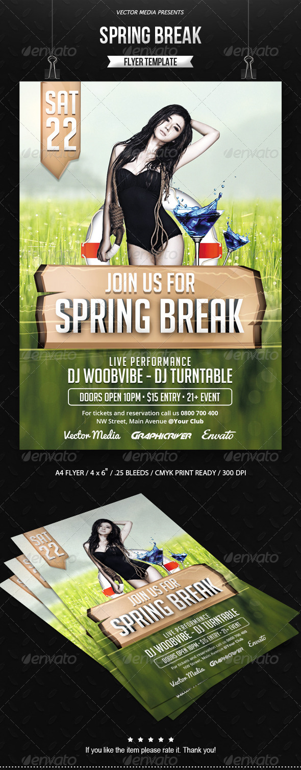 Spring Break - Flyer - Clubs & Parties Events