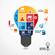 Infographic Template Light Bulb Jigsaw Banner