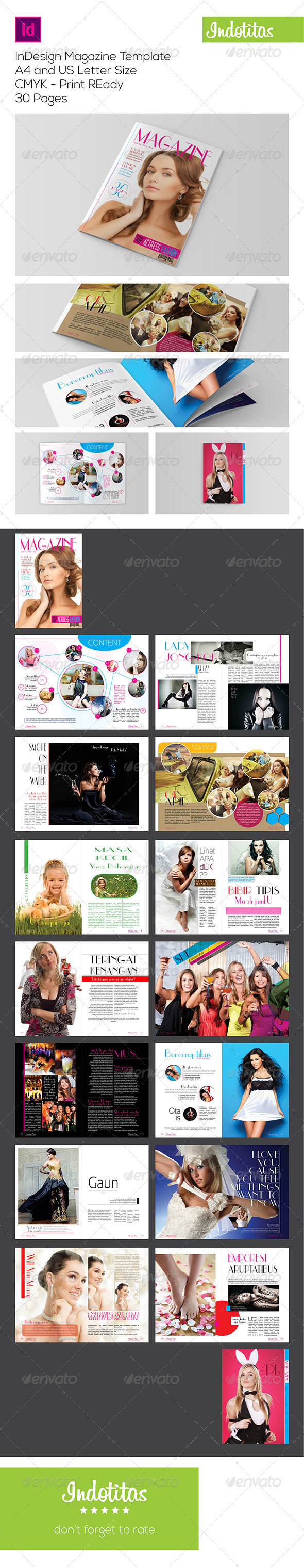 InDesign Magazine Template - Magazines Print Templates