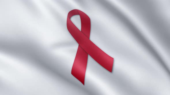 Red Ribbon Flag | UHD | 60fps, Motion Graphics | VideoHive