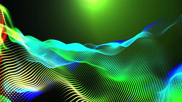 Abstract particles dot line technology animated twisted background alt