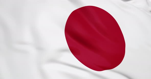 Japan Flag Waving Animation