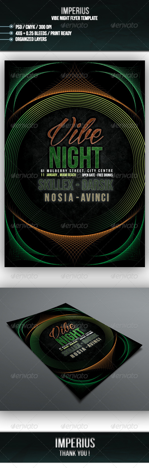Vibe Night Flyer - Flyers Print Templates