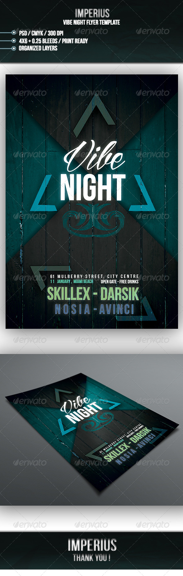 Vibe Night Flyer - Flyers Print Templates