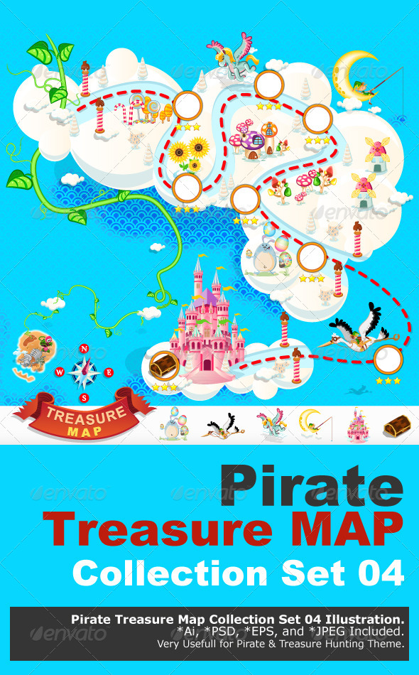 Pirate Treasure Map – Sky Castle - Miscellaneous Characters