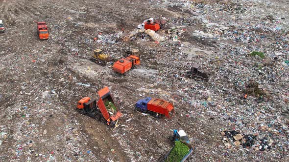 Garbage Dump Aerial View