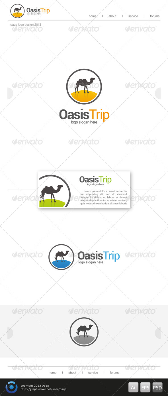 Oasis Trip Logo Template - Logo Templates