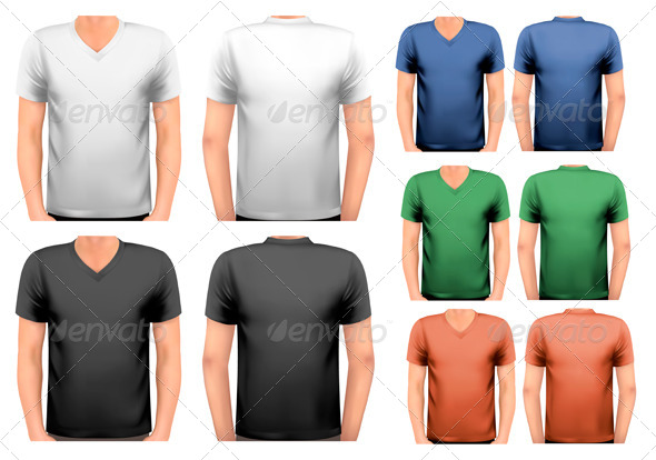 Black and White and Color Men T-Shirts - Commercial / Shopping Conceptual