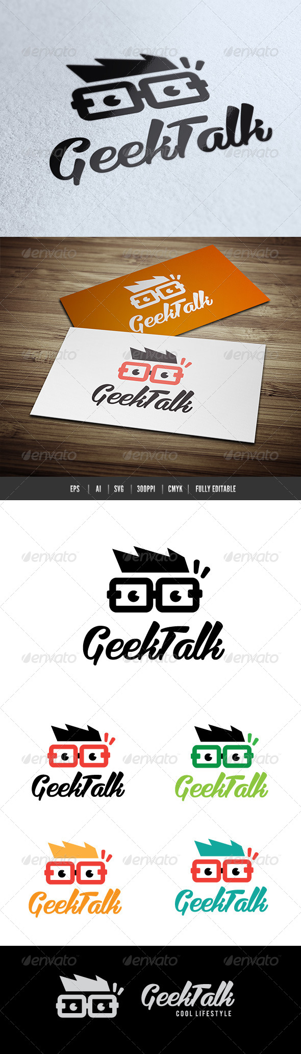 Geek Talk - Humans Logo Templates