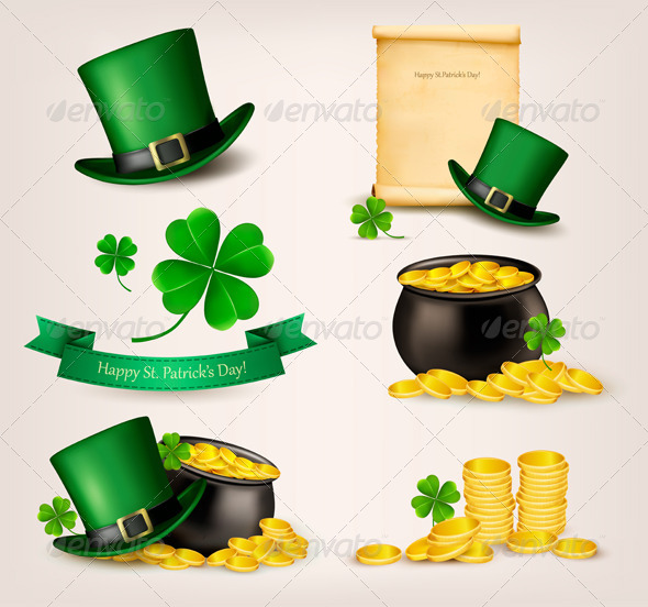 Set of St Patricks Day Related Icons - Miscellaneous Seasons/Holidays