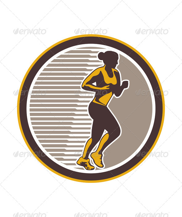 Female Marathon Runner Side View - Sports/Activity Conceptual