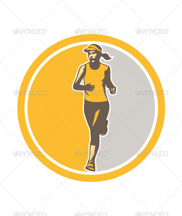 Female Triathlete Marathon Runner - Sports/Activity Conceptual