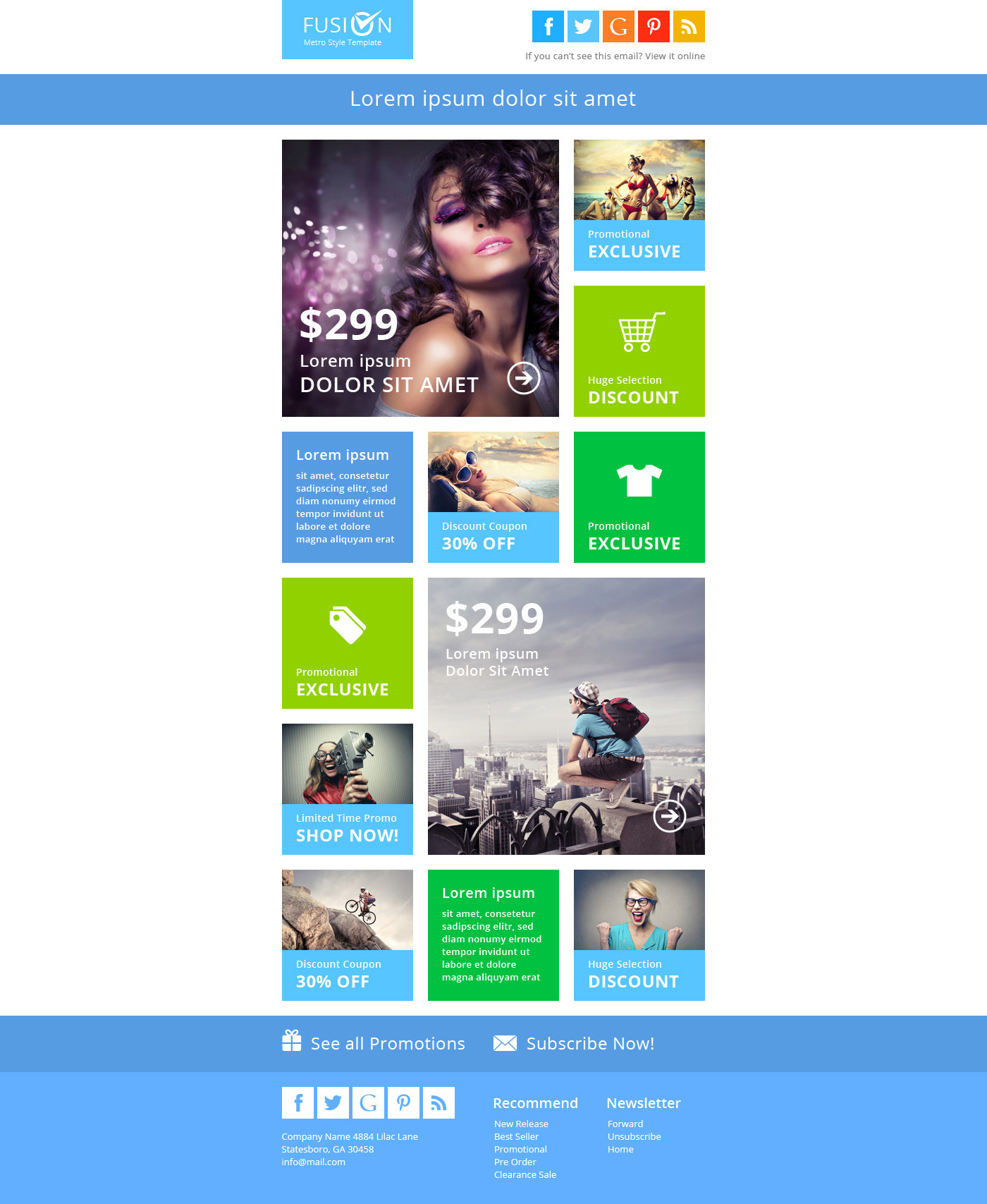 Fusion Metro Email Newsletter Template By Pophonic Themeforest