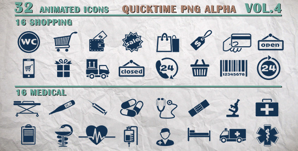 Info Icons - Shopping and Medical alt
