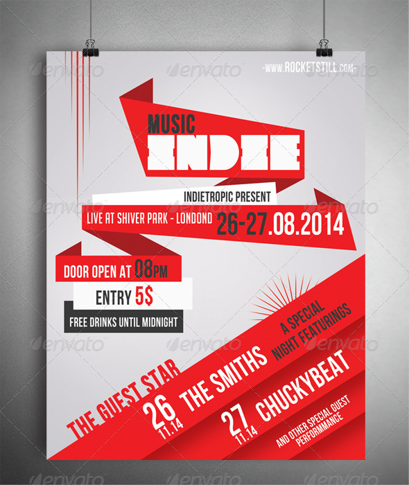 INDIERED - FLYER TEMPLATE - Concerts Events