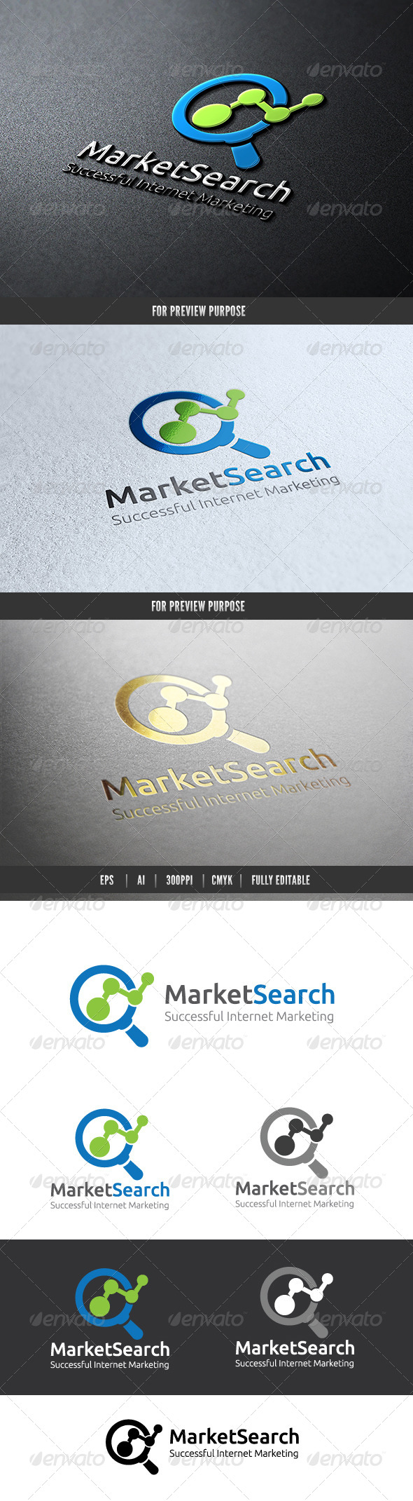 Internet Marketing - Letters Logo Templates