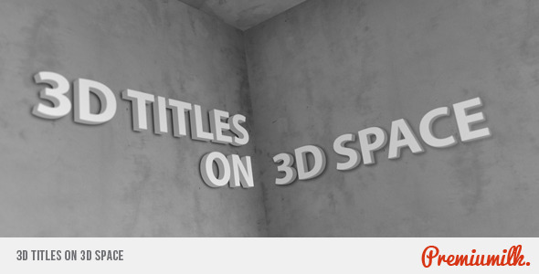 3D Titles On 3D Space Openers template preview