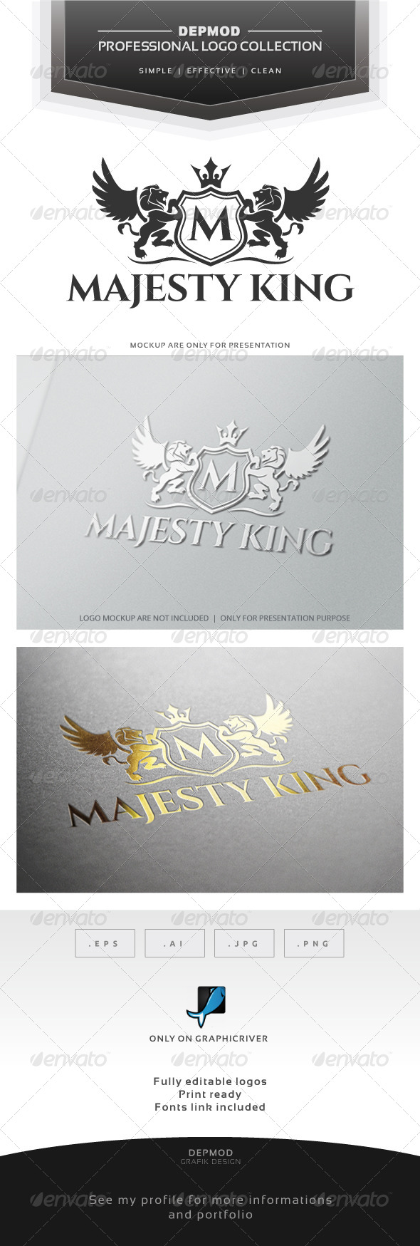 Majesty King V.02 Logo - Crests Logo Templates