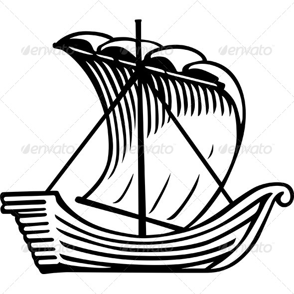Ancient Sailboat - Man-made Objects Objects