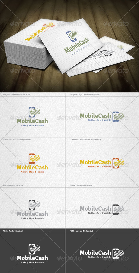 Mobile Cash Logo - Symbols Logo Templates