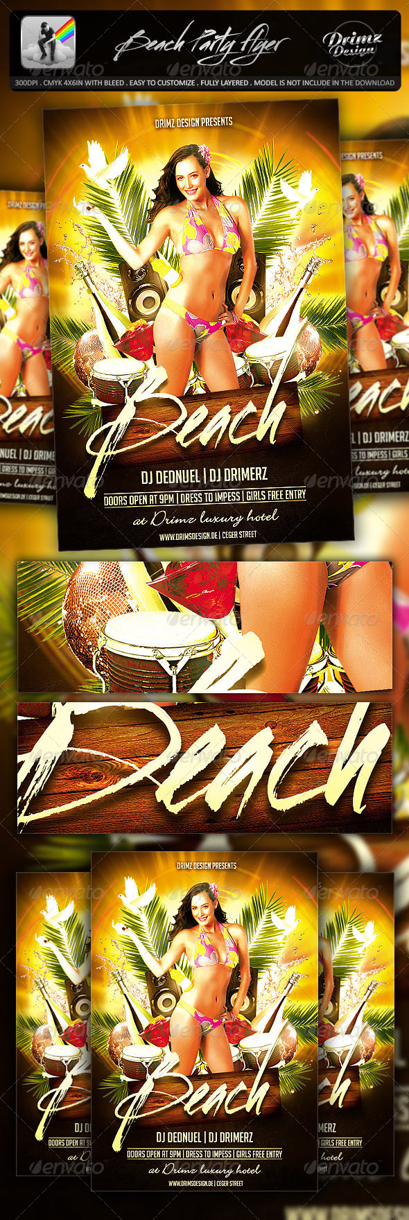 Beach Party Flyer - Events Flyers