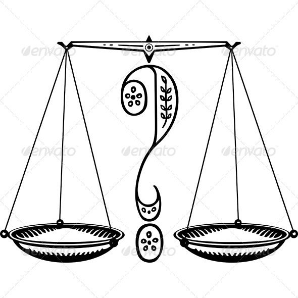 Question Weighing Scales - Decorative Symbols Decorative