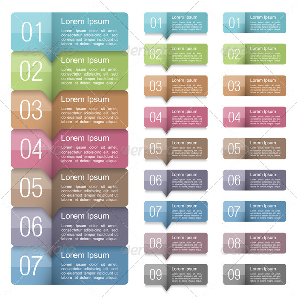 Design Elements with Numbers - Miscellaneous Vectors
