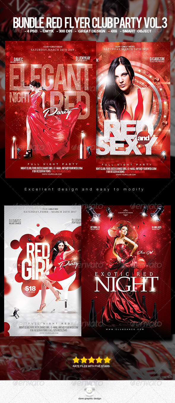 Flyer Club Party Bundle Vol. 3 - Clubs & Parties Events