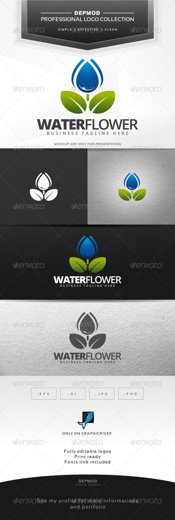 Water Flower Logo