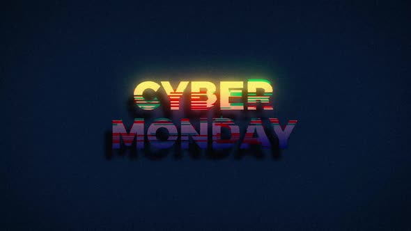 Retro Glitch Cyber Monday Sale