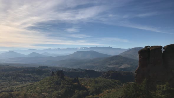 Endless valley  with strange  formations in Western Bulgaria 4K 2160p 30fps UltraHD footage - Town o alt