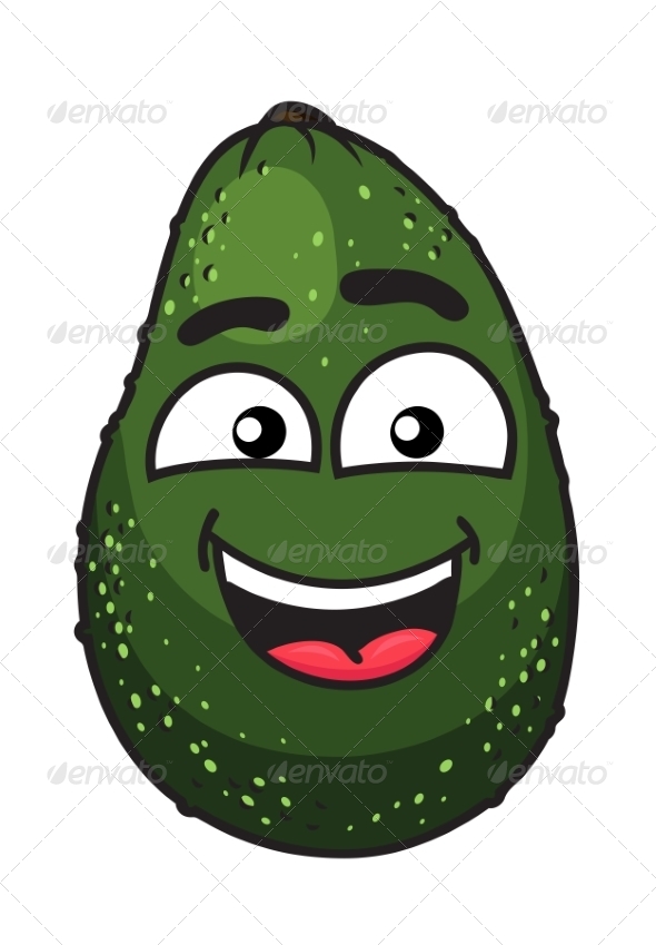 Green Tropical Avocado Fruit - Food Objects