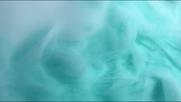 Turquoise and White Inks Are Mixed in Water. Use for Backgrounds or Overlays Requiring a Flowing and alt