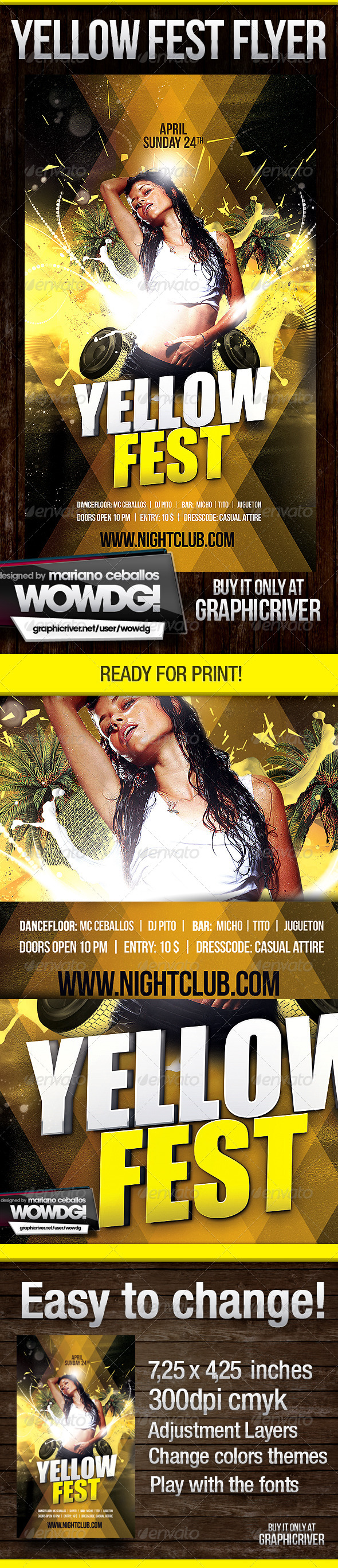 Yellow Fest - Events Flyers