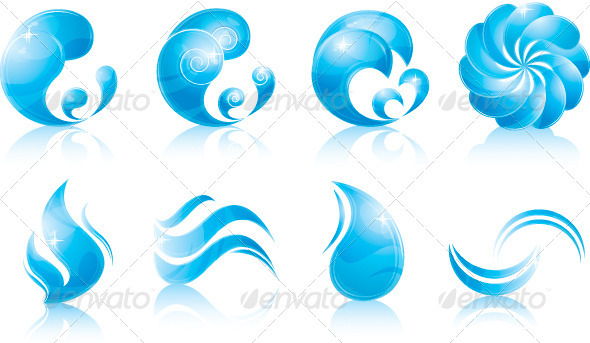 Water & wave icon - Objects Vectors